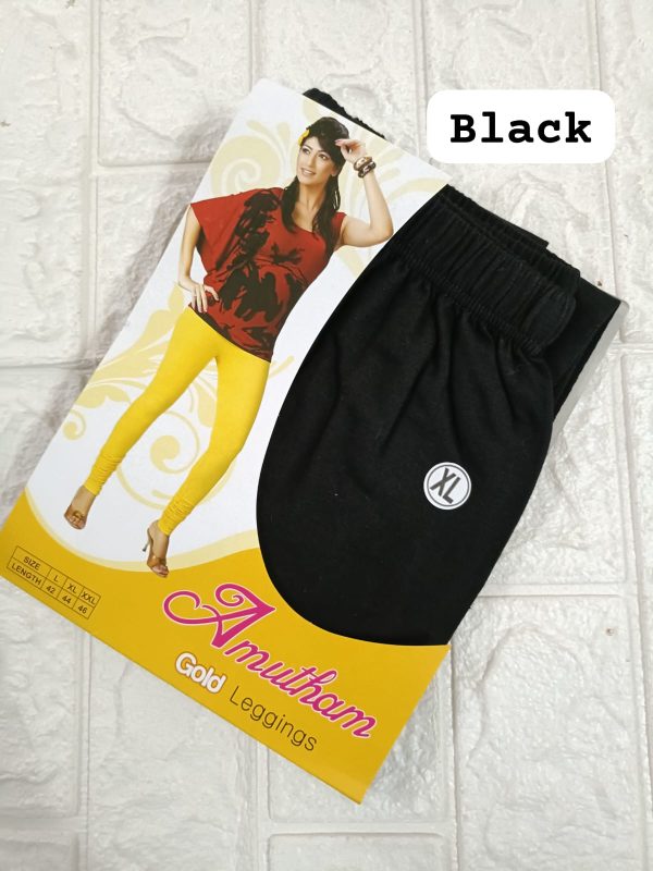 Black colour 4 way lycra leggings