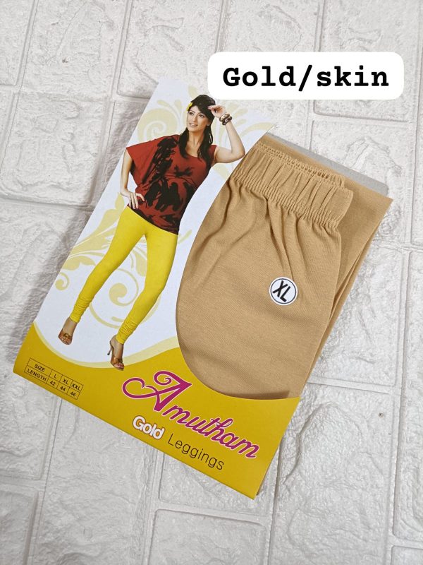 Gold skin colour 4 way lycra leggings