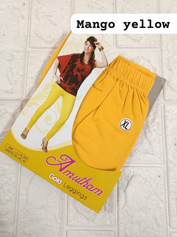 mango yellow colour 4 way lycra leggings