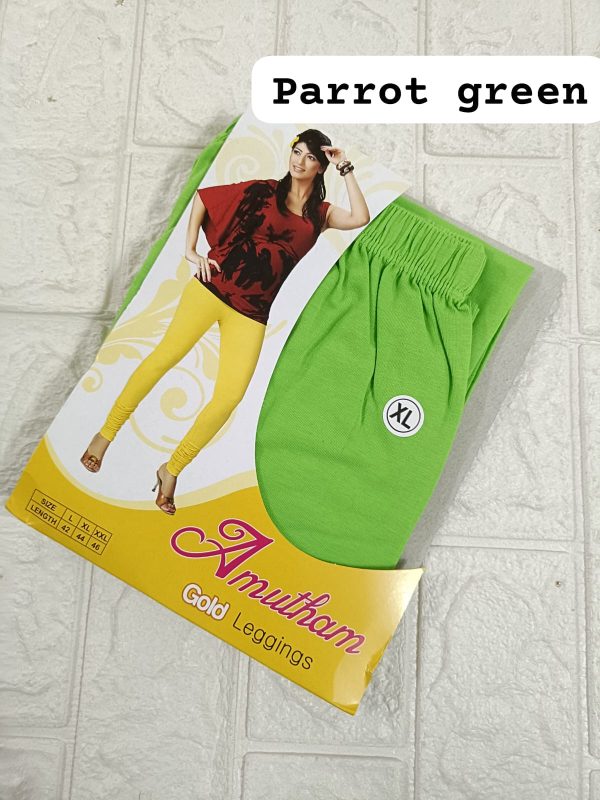 parrot green colour 4 way lycra leggings