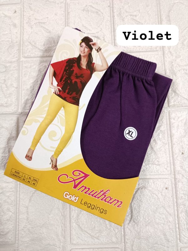 violet colour 4 way lycra leggings