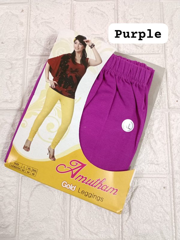 purple colour 4 way lycra leggings