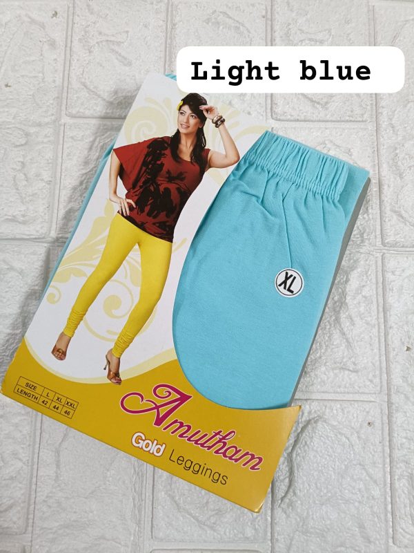 light blue 4 way lycra leggings