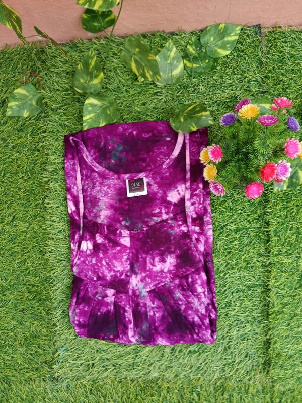 pure cotton nighty purple colour (order minimum 4 piece)