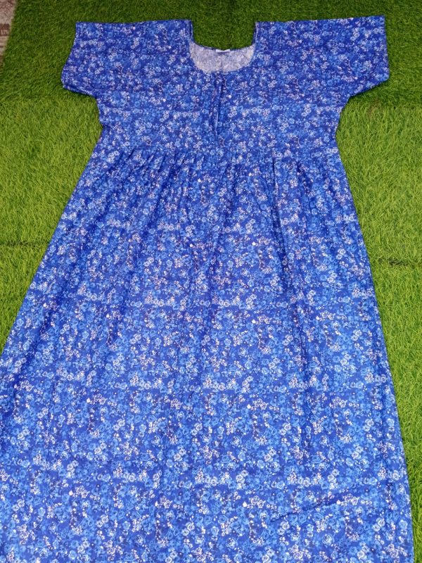 pure cotton nighty Blue colour (order minimum 4 piece)